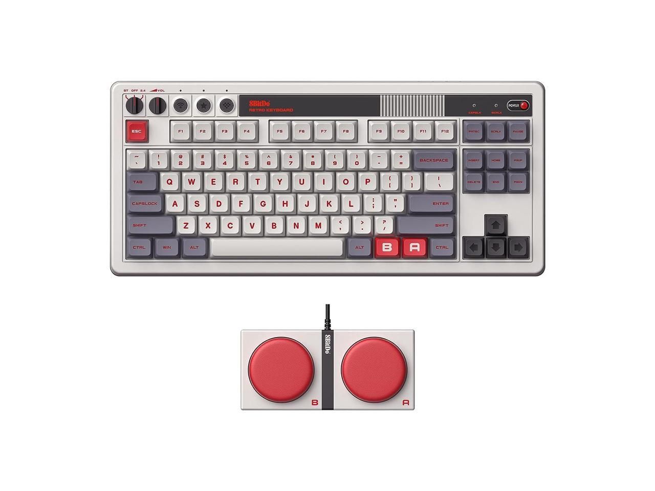 Игровая клавиатура инструкциям. Клавиатура 8bitdo Retro Mechanical. 8bitdo клавиатура. 8bitdo Retro Mechanical Keyboard. 8bitdo Retro Mechanical Keyboard c64 Edition