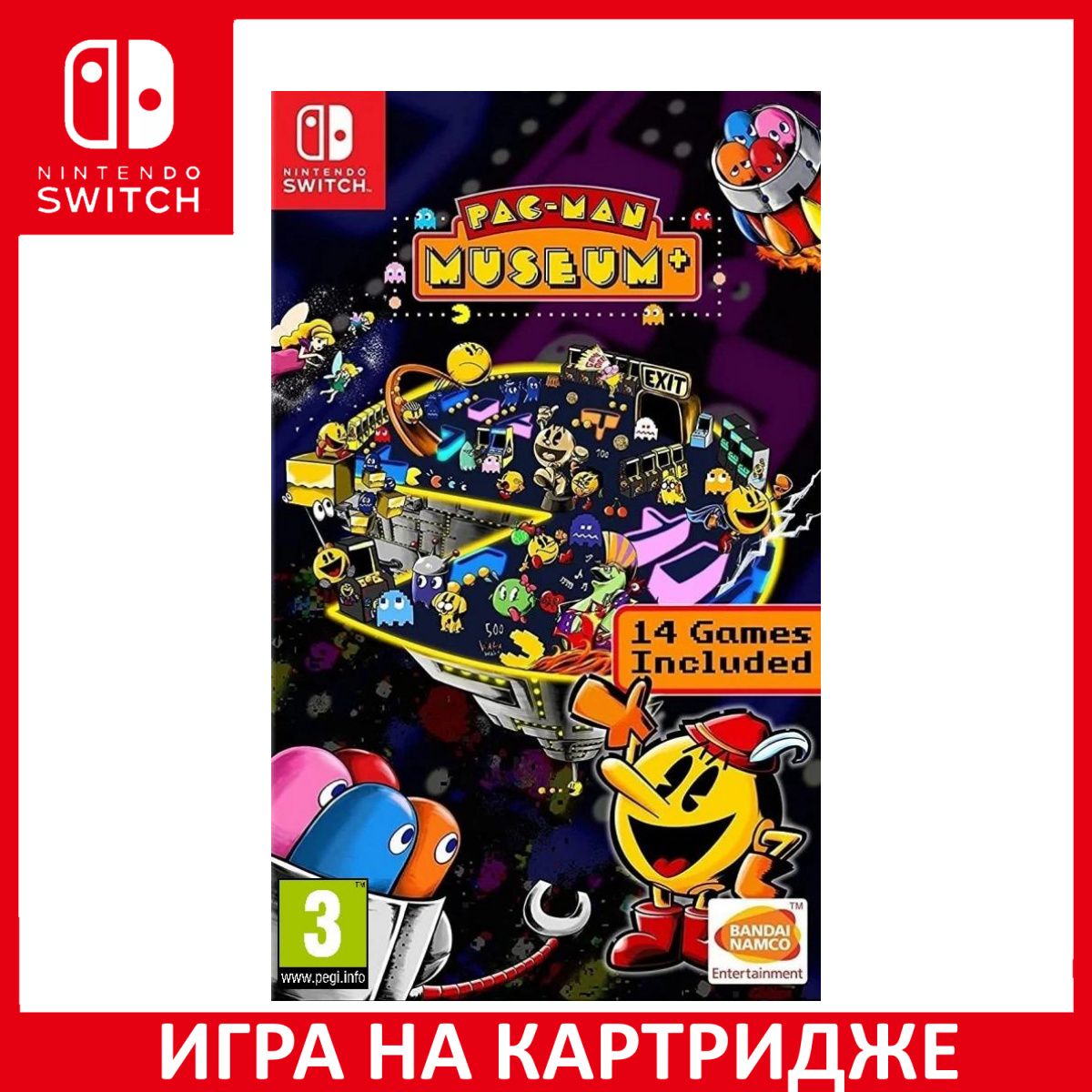 Игра Pac-Man Museum+ 14 Игр включен (Nintendo Switch, Английская версия)  купить по низкой цене с доставкой в интернет-магазине OZON (655479334)