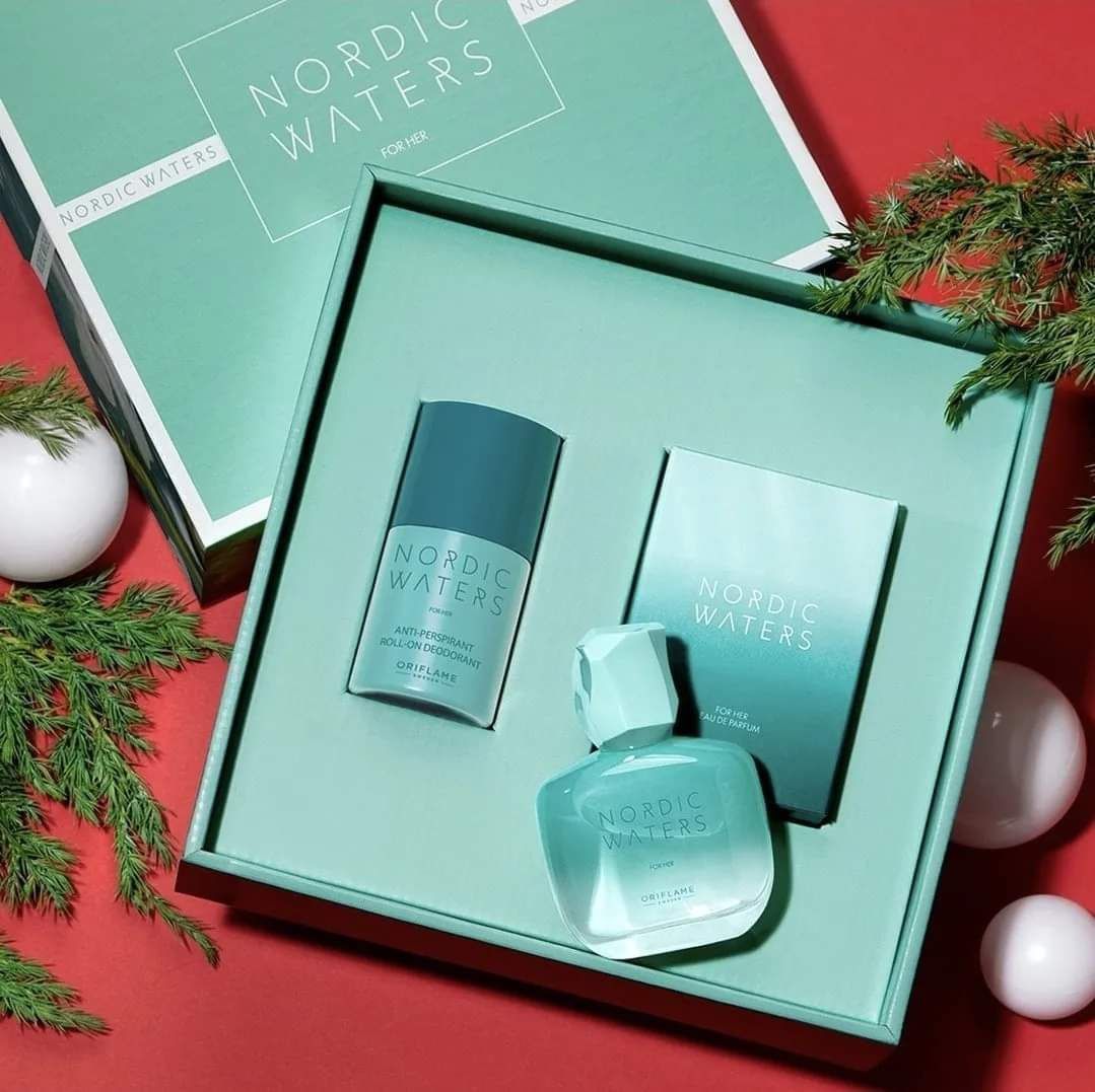 Нордик орифлейм женский. Nordic Waters Oriflame. Парфюмерная вода набор Tiffany & co 4 по 30мл. Oriflame Nordic Waters model.