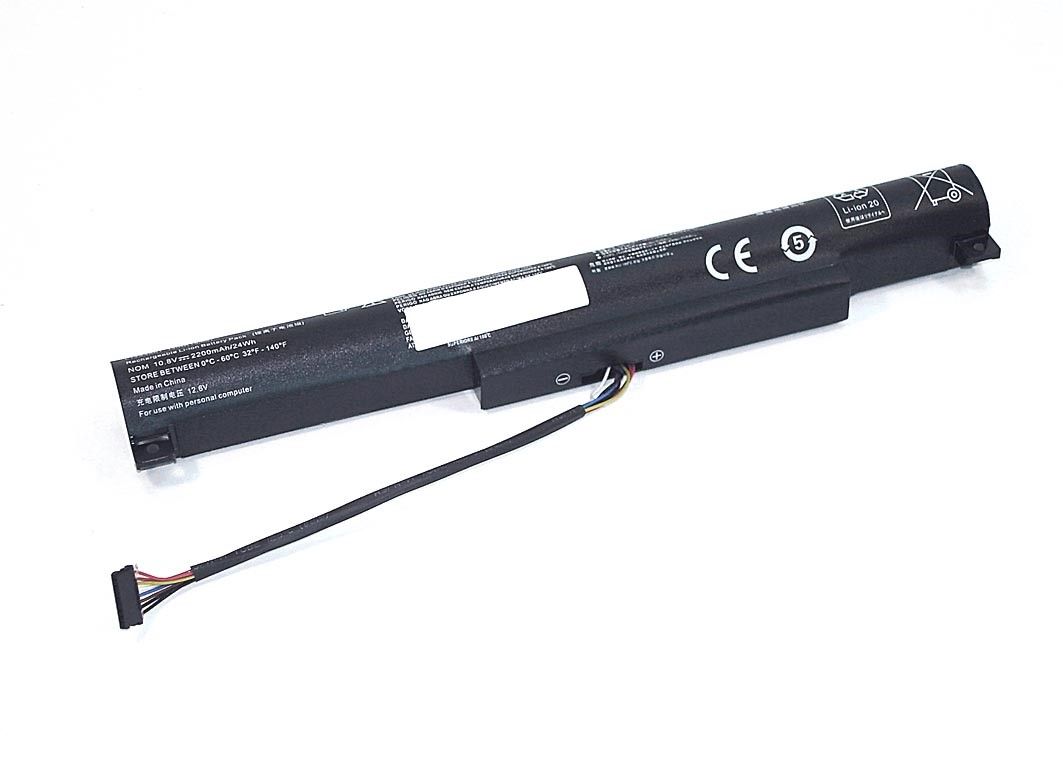 Аккумуляторная батарея для ноутбука Lenovo B50 (L14S3A01) 10.8V 2200mAh OEM черная