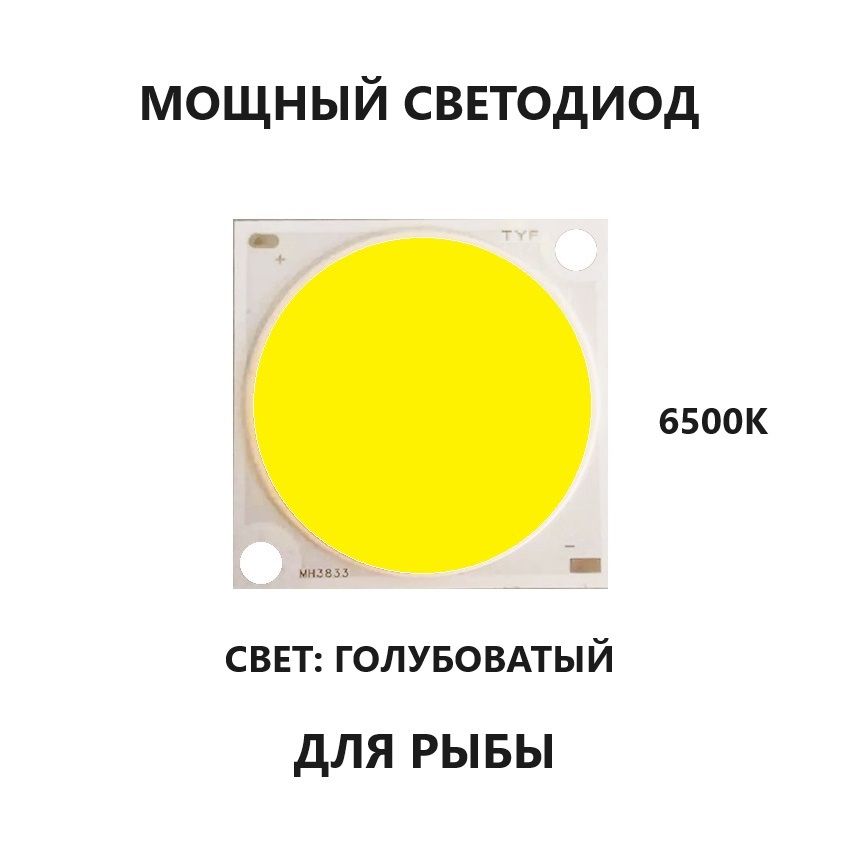 СветодиодCOB19*19mm6500KRa80Bridgelux22*40mil170Lm/WДЛЯМАГАЗИНОВОДЕЖДЫ