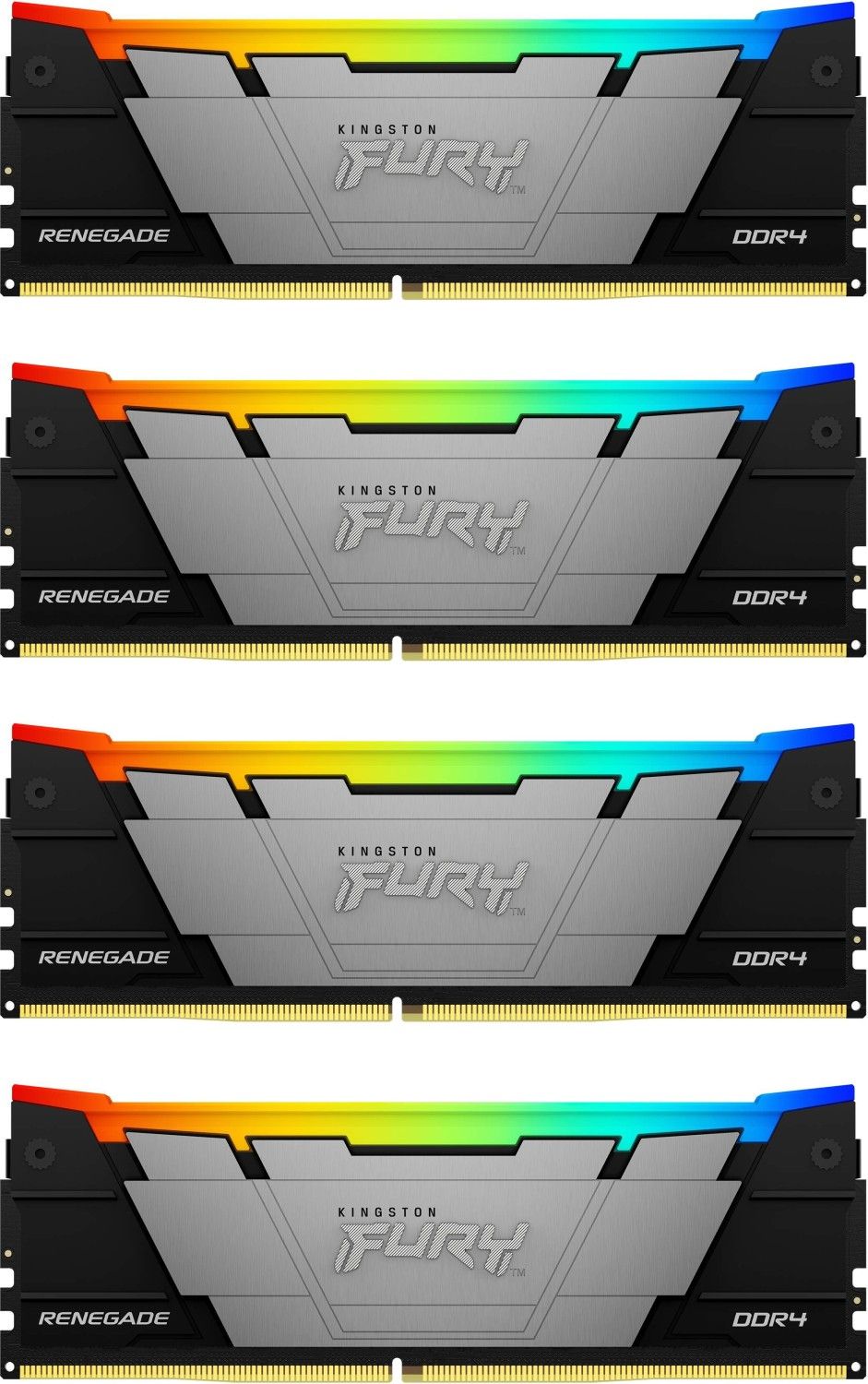 Kingston Fury Оперативная память Renegade RGB DDR4 3200 МГц 4x32 ГБ (KF432C16RB2AK4/128)