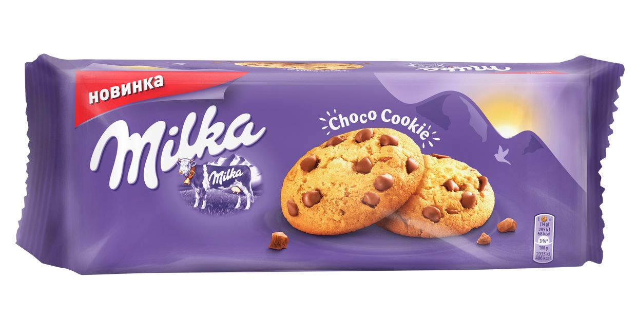 Печенье Milka с кусочками шоколада, 168 гр*6шт - купить с доставкой по выгодным 