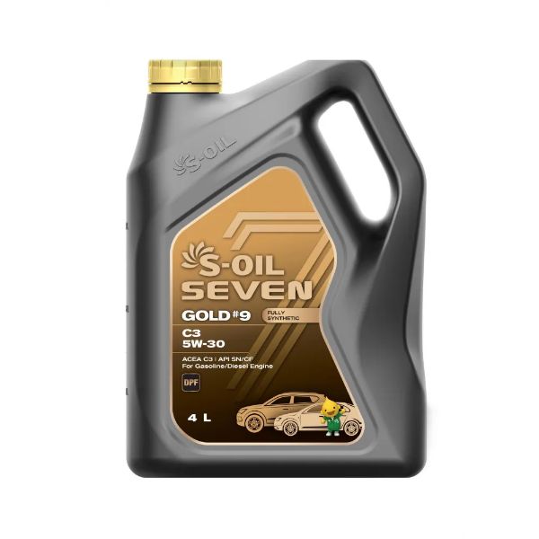 S-OIL SEVEN gold #9 c3 5W-30 Масло моторное, Синтетическое, 4 л