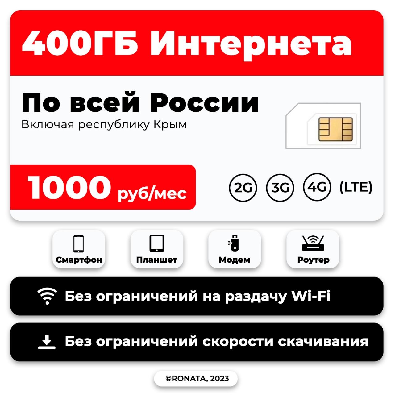 SIM-карта SIM-карты SIM-карта сим 400 ГБ за 1000 pуб/Мес по всей России  включая Крым (Вся Россия) (Вся Россия) - купить с доставкой по выгодным  ценам в интернет-магазине OZON (1391450937)