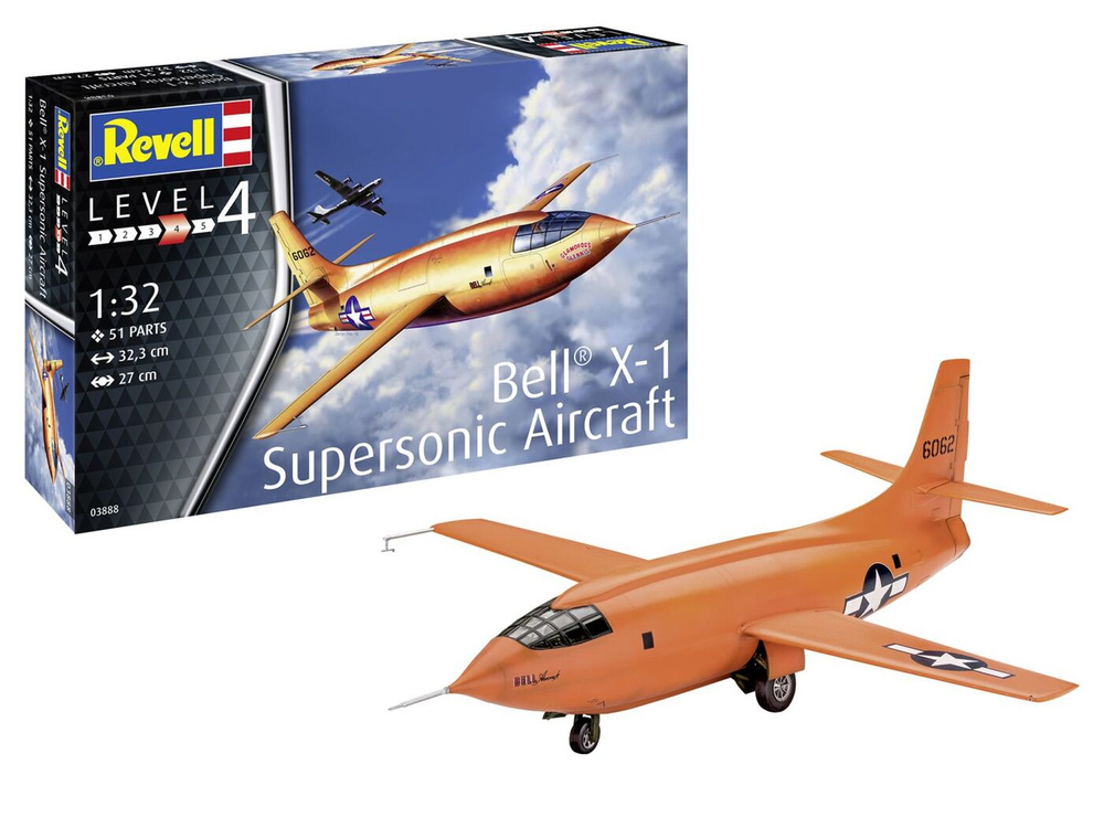 Модель для сборки Revell Экспериментальный самолёт Bell X-1 (1-ый сверхзвуковой самолёт), 03888  #1