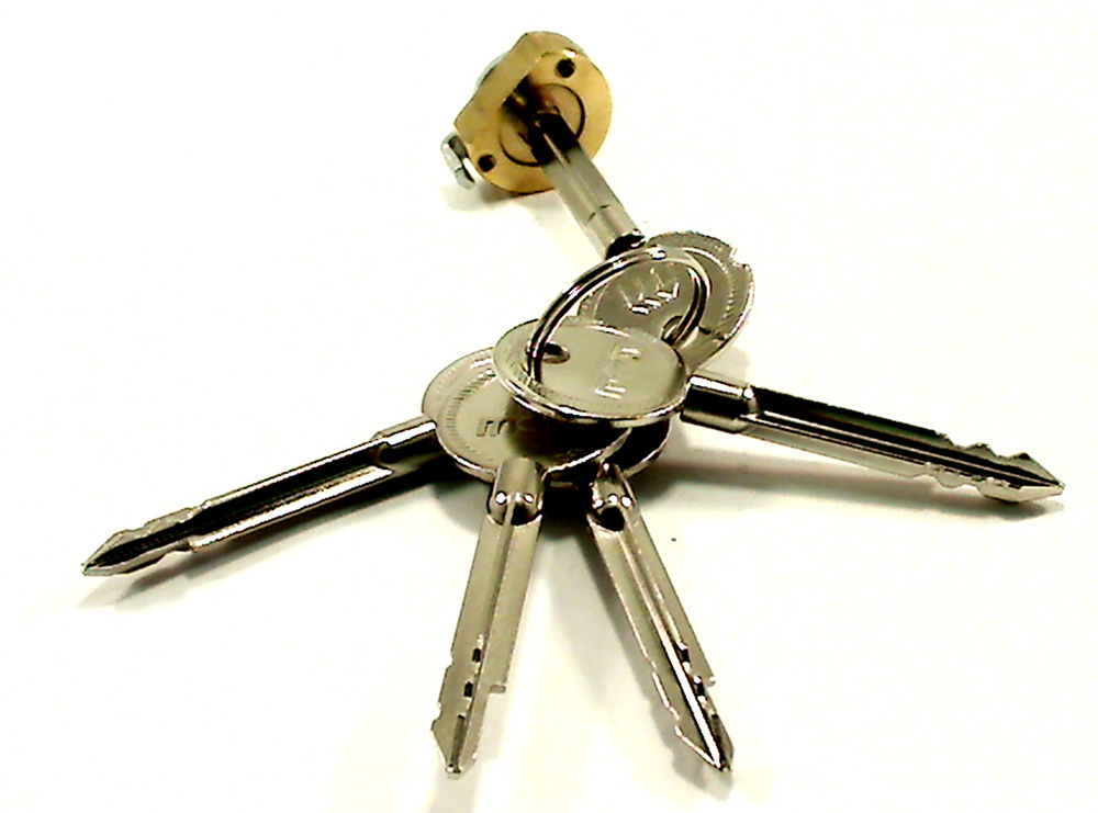 Цилиндровый механизм MSM Locks KR1 с крестообразным ключом #1