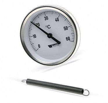 Термометр биметаллический F+R810 TCM аксиальный накладной 63 мм 0-120 С с пружиной 10006504 код RAN30H12B24UGN #1