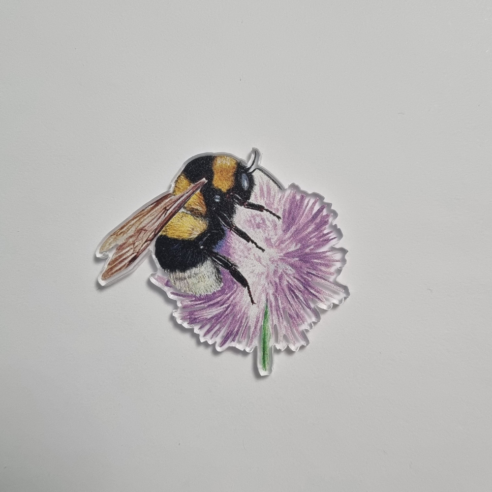 Брошь, Пчела на цветке. #1