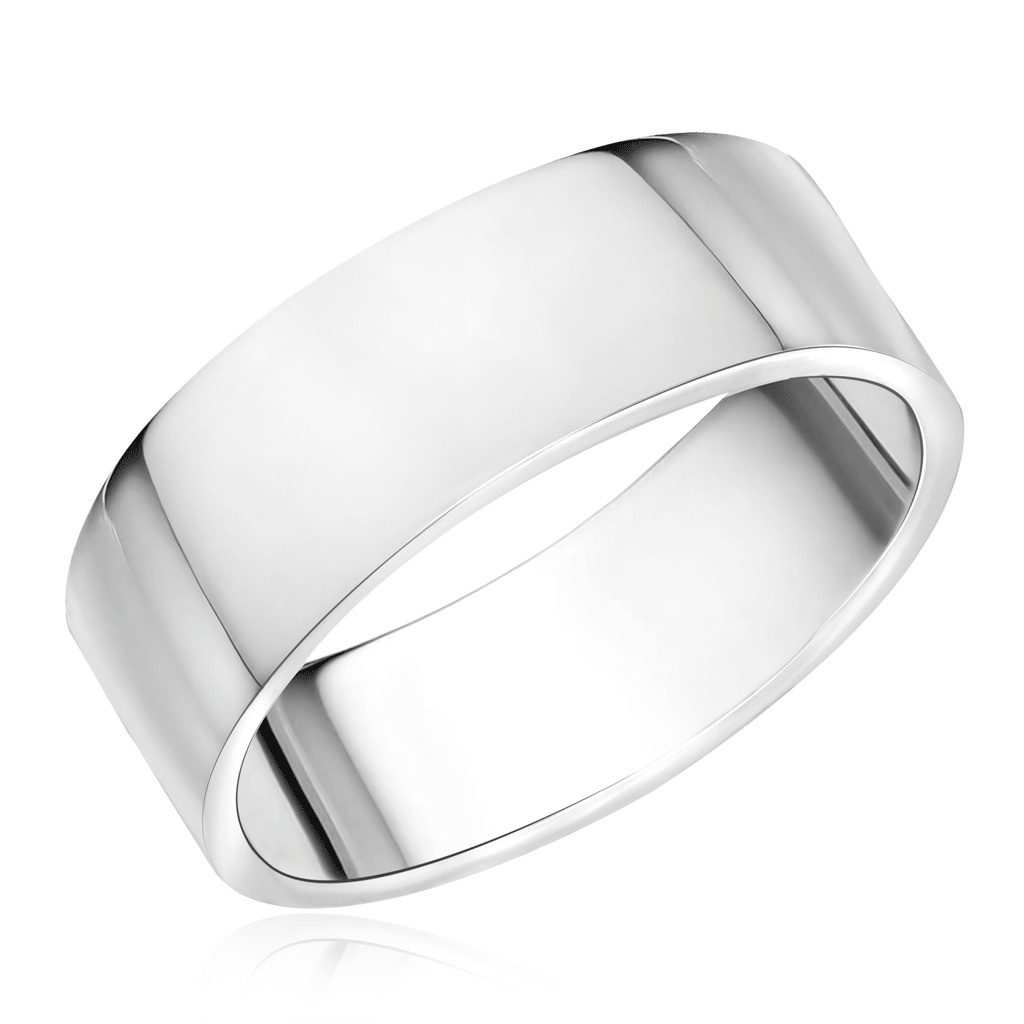 Бронницкий Ювелир Кольцо обручальное гладкое из белого золота — купить ...