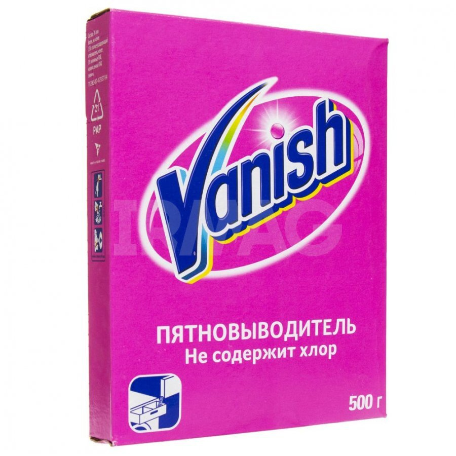 VANISH Пятновыводитель для тканей без хлора (порошкообразный), 500 г #1.