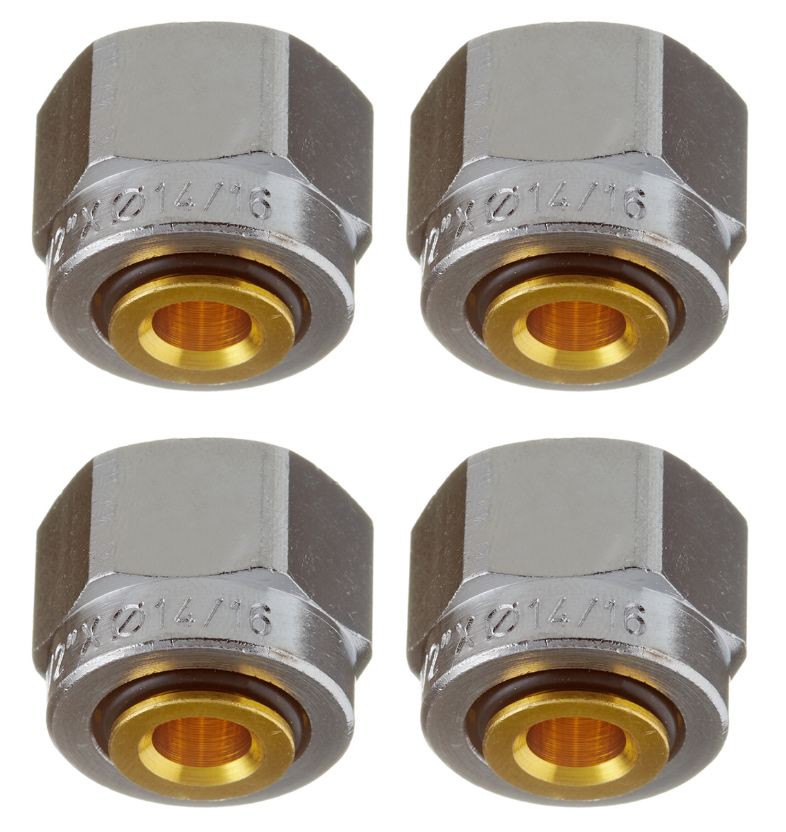 Евроконус для сшитого полиэтилена 16х2,0х1/2\" (комплект 4шт) ViEiR ...