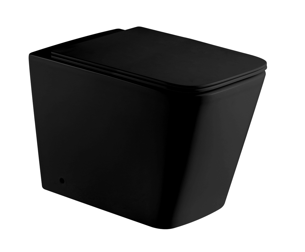 Унитаз WeltWasser SK Gelbach 002 MT-BL приставной, безободковый, с сиденьем микролифт, цвет матый черный #1