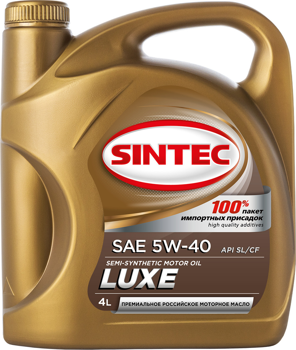 Моторное масло Sintec Люкс 5W-40 Полусинтетическое 4.00 л -  в .