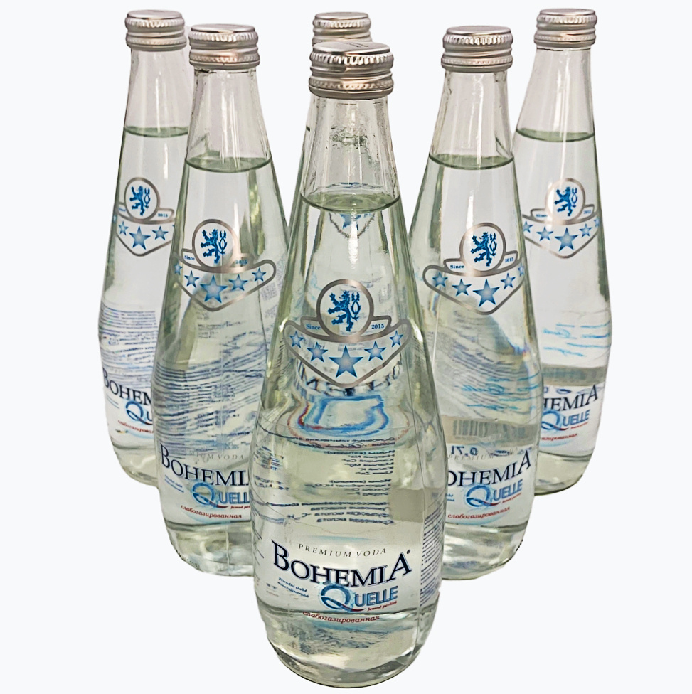 Вода минеральная слабогазированная питьевая премиум-качества Bohemia Quelle (Чехия), уп. 6 шт*0,7 л  #1