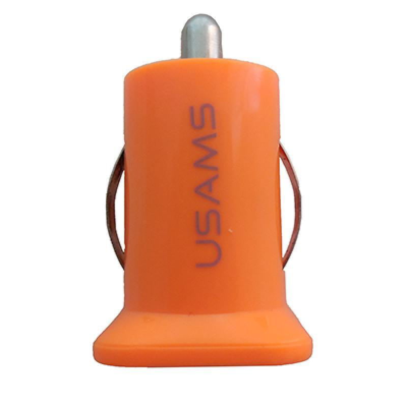 Автомобильное зарядное устройство USB Usams (2 порта/2000mA) <оранжевый>  #1