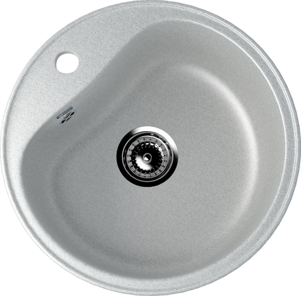 Кухонная мойка мраморная Ulgran U-100-310 врезная, со сливной арматурой ...