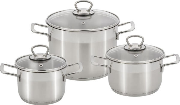 Набор кастрюль Катюша, Сталь, Стекло - купить по выгодной цене в ...