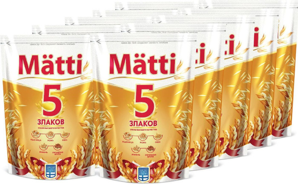 Мультизлаковые хлопья Matti 5 злаков, быстрого приготовления, 400 г х ...