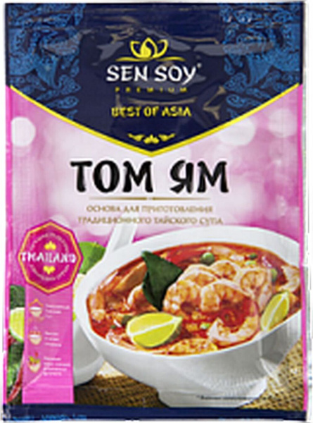 Заправка Sen Soy Том Ям, основа для супа, 5 шт по 80 г - купить с ...