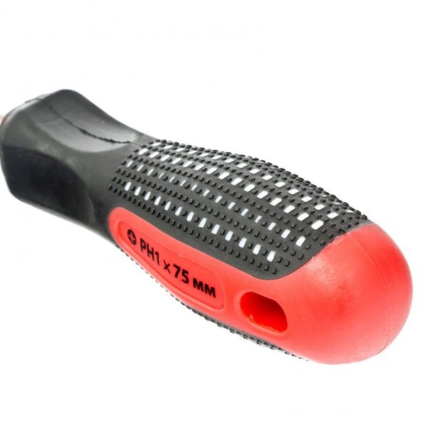 Отвертка Fusion, PH1 х 75 мм, CrV, трехкомпонентная рукоятка "Anti slip ...