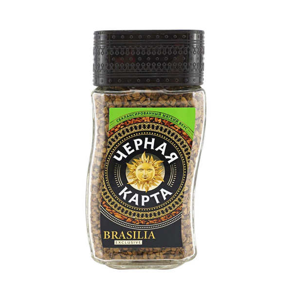 Кофе Черная Карта Exclusive Brasilia растворимый сублимированный, 95 г ...