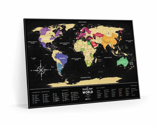 Travel map black world фото 4