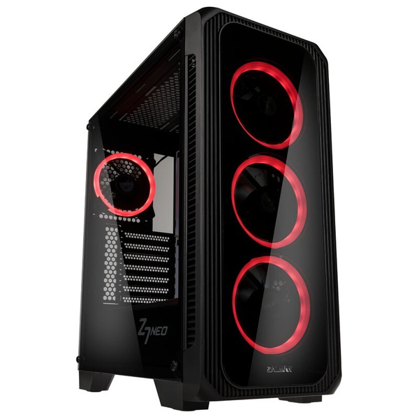 Zalman z7 neo как снять переднее стекло Zalman Компьютерный корпус Z7 Neo Black, черный (720754) - купить с доставкой по
