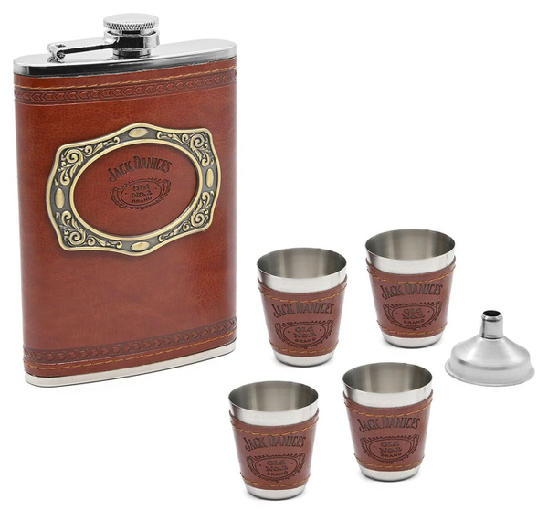 MOONGRASS Фляга Подарочный набор, "Jack Daniel's" (фляжка, 4 стопки ...