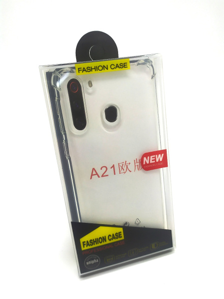 Чехол силиконовый прозрачный защитный на Samsung Galaxy A21 / Защитный ...