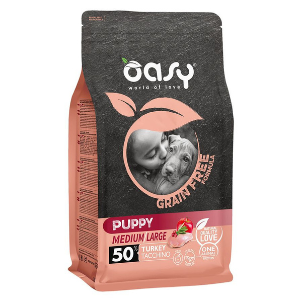 Oasy Dry Dog Grain Free Puppy Medium сухой беззерновой корм для щенков ...