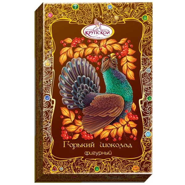 Горький шоколад фигурный "Глухарь" фабрика Крупской, 400 г - купить с ...