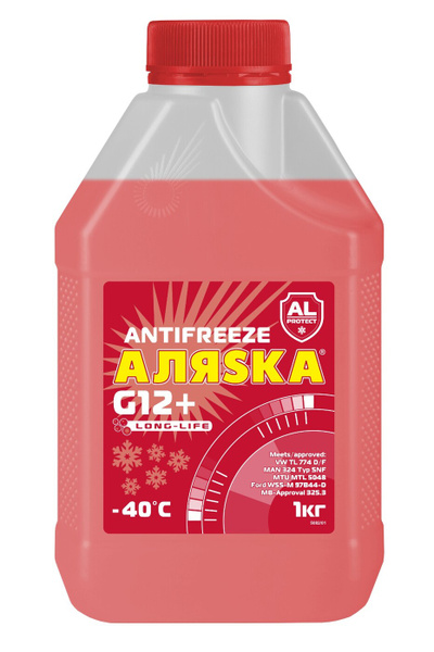 Антифриз АЛЯSКА Long Life G12+ красный, Готовый раствор купить по ...