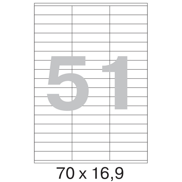 Этикетки самоклеящиеся ProMEGA Label BASIC 70х16,9 мм / 51 шт на лист ...