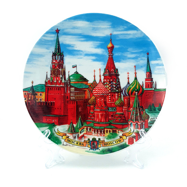 Тарелка "Москва, городские виды" (15 см) - купить Сувенир по выгодной ...