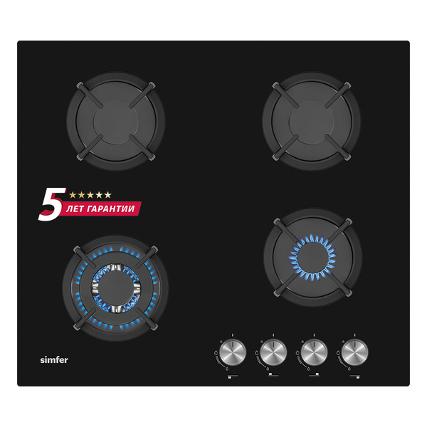 Газовая варочная панель Simfer 60см / газ-контроль / электроподжиг .