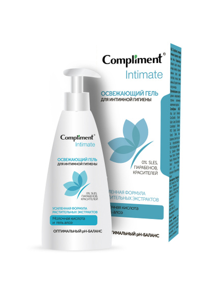 Compliment Гель для интимной гигиены Освежающий INTIMATE, 250мл ...