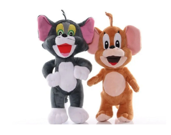 Мягкие игрушки кот Том и мышонок Джерри , набор 2 игрушки , 25 см ...