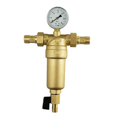 Фильтр самопромывной с манометром, металлический корпус 1/2 TIM арт. JH ...