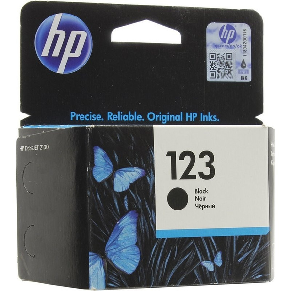 Расходник для печати HP 123, черный, DL 2130, F6V17AE, Черный (black ...