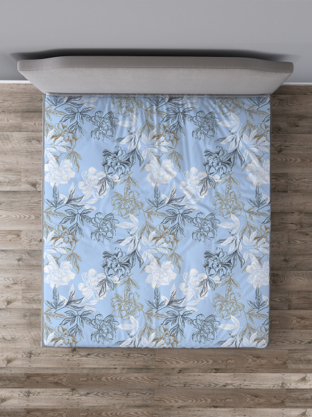 Простыня ГАЛТЕКС Комфорт Симфония, 200x220, голубой купить по низкой ...