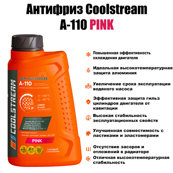 Антифриз Coolstream Coolstream_onlinesetru_pink, Готовый раствор купить ...