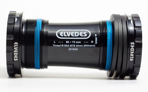 Elvedes Movimento Centrale BSA Per MTB 24 Mm (Shimano) - Cuscinetti In Acciaio Inox 2RS, Coppette In Alluminio