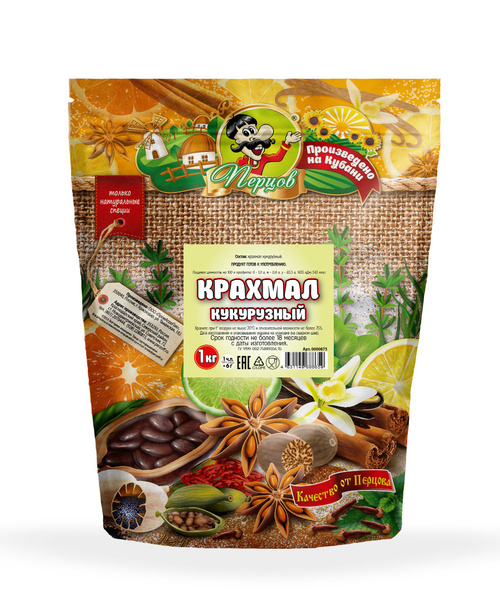 Крахмал кукурузный "Перцов", 1000 грамм / 1 кг - купить с доставкой по ...