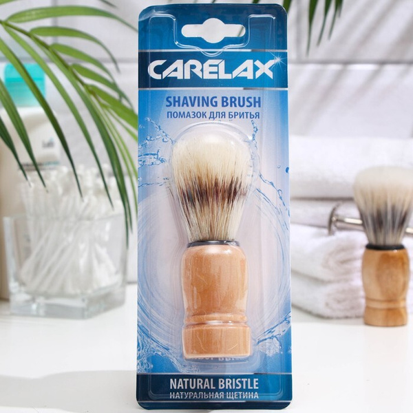 Carelax Помазок для бритья Carelax с натуральной щетиной, дерево ...