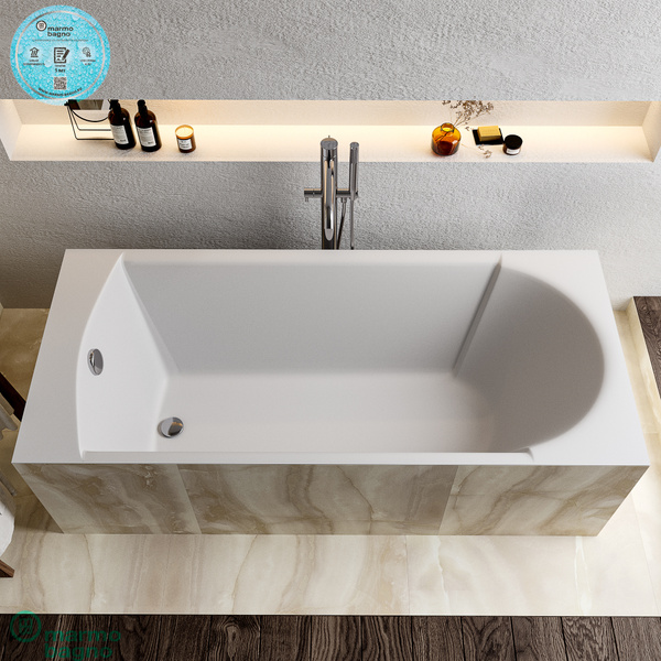 Ванна из искусственного камня Marmo Bagno Глория 160х70 - купить по ...