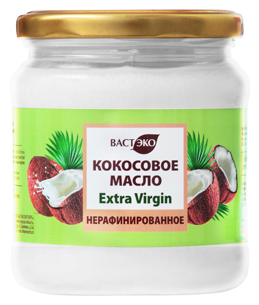 Вастэко Масло кокосовое Extra virgin Нерафинированное 450мл. 1шт ...