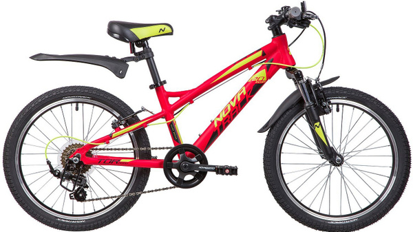 Велосипед NOVATRACK 20", TORNADO 7.V, красный, алюм., 7-скор, FT35D ...