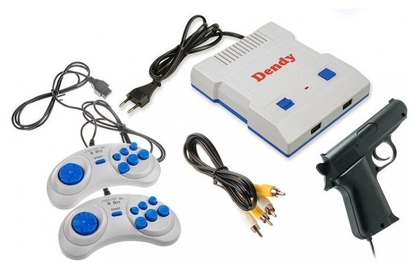 Игровая приставка Dendy Junior, 300 игр, световой пистолет - купить с ...