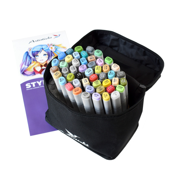 Набор профессиональных маркеров для скетчинга Artisticks Style, 48 ...